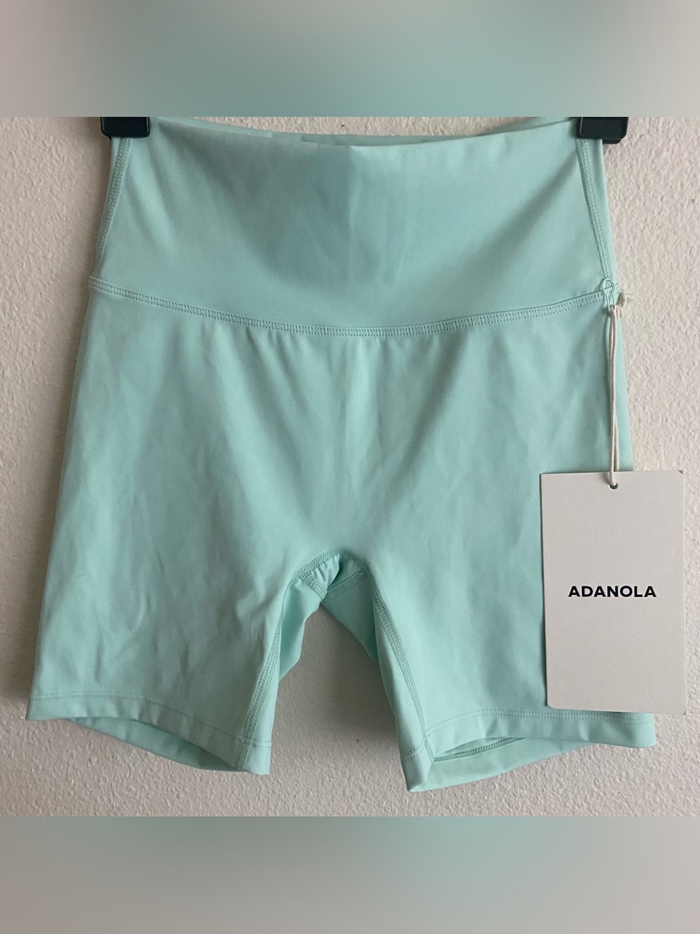 Adanola Ultimate Crop Shorts Women MED Mint Green Biker Cycling Gym Active
